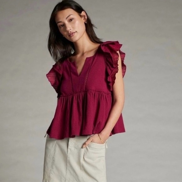 Anthropologie boho babydoll tshirt, small - Picture 1 of 12